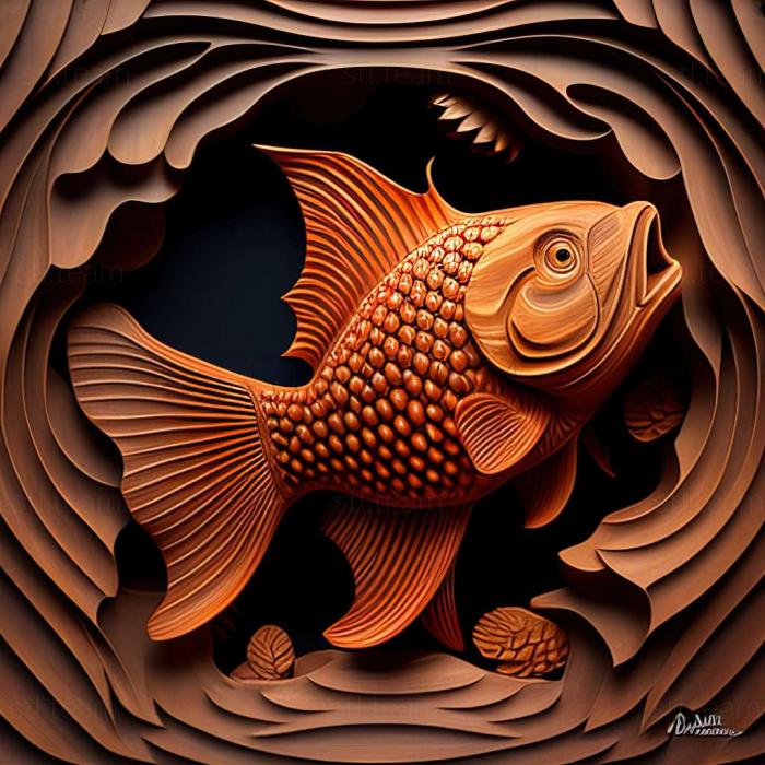 3D model Kaliko varietet fish (STL)
